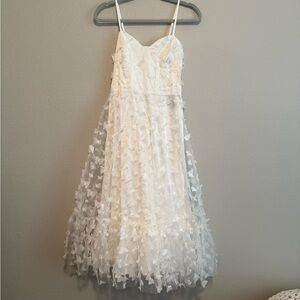 White Midi Butterfly Dress
